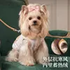 Nova roupa de cachorro transfronteiriça, colete de bolso de pelúcia, vestuário quente para animais de estimação para gatos e cães de pequeno a médio porte, roupas para Bichon Frise