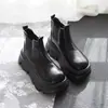 Botines Chelsea para mujer con plataforma añadida, colección otoño/invierno 2026, forrados de felpa, botines, estilo británico, de suela gruesa, botines de moda, botines adelgazantes