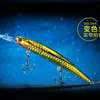 Isca Luya para Arremesso de Longa Distância, Minnow Flutuante, Especializada em Peixe-mandarim de Água Doce e Robalo, Isca Multiuso com Três Anzóis, Minnow