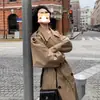 Casaco Trench Coat Longo Estilo Britânico Outerwear para Mulheres Altas Novidades Primavera/Outono 2026 Casacos para Baixinhas Super Bonitos Casuais
