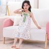 Falda Slip Estilo Coreano Nuevo Niñas Pijama Infantil Verano Vestido Algodón Burbuja Niñas Dibujos Animados Ropa de Casa Camisón