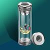 Taza de Vidrio con Grabado Gratis Transparente Cristal Té Negocios Viaje Montaje en Coche Venta al por Mayor Taza de Té de Vidrio de Borosilicato Alto