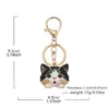 Llavero de gato transfronterizo original, llavero de aleación de gato animal pintado, colgante de llave de decoración de mochila personalizado