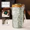 Taza de Café de Titanio Puro de Gama Alta Inteligente con Medición de Temperatura Aislada Alto Valor Estético para Hombres y Mujeres Taza de Agua 2026 Nueva Portátil de Titanio