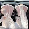Mangas de Gelo em Renda Jacquard para Mulheres, Estilo Fino de Verão, Protetores de Braço com Proteção Solar, Emagrecedoras, Respiráveis, Versáteis para Dirigir e Pedalar