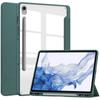 Venta directa de fábrica de funda protectora para tableta Samsung Tab A8 X200, de acrílico transparente, con tres pliegues, de cuero resistente a caídas.
