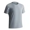 Camiseta de Manga Curta de Verão para Homens 2026 Nova Tendência Sem Costura Gola Redonda Top para Homens Jovens e de Meia-Idade Cor Sólida Moda Casual Manga Meia