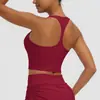 Sujetador Deportivo de Color Sólido Europeo y Americano Ropa Interior con Almohadillas en el Pecho Espalda Cruzada Chaleco Sujetador Casual Ropa de Yoga Top de Fitness de Secado Rápido
