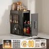 Prateleira de Especiarias Deslizante para Cozinha, Porta-Temperos Multifuncional, Prateleira Estreita para Armário de Bancada, Tipo Deslizante