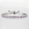 Europa e Estados Unidos cor popular zircônia garra corrente pulseira feminina diamante completo corrente tênis Amazon grego explosões temu atacado