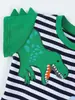 26 Nuevos Estilos de Verano de Camisetas de Manga Corta para Niños, Moda Europea y Americana Bordado de Dinosaurios Camisetas de Cuello Redondo para Niños, Suministro Transfronterizo de Ropa para Niños
