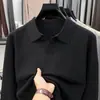 Transfronterizo Otoño 2026 Manga Larga Cuello de Gaviota Estilo Old Money Suéter de Punto Superior Color Sólido Venta al por Mayor Simple Versátil para Viajes de Negocios Hombres