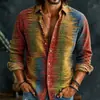 Cardigan de manga larga versátil para hombre, tendencia de moda otoñal transfronteriza, con estampado 3D de estilo vintage, directo de fábrica