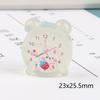 Reloj despertador luminoso de animales de dibujos animados para niños, simulación de bricolaje, casa de juegos, máquina de muñecas, mini juguete, accesorios de resina