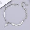 Collar de mujer de acero de titanio de alta calidad de nicho europeo y americano, cadena de clavícula cruzada con grietas de hielo y piedra de metal irregular, joyería para hombres