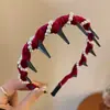 Elegante Diadema Scrunchie de Satén de Caña Alta con Pliegues, Accesorio para el Cabello de Ala Ancha Que Hace que la Cara Parezca Más Pequeña, Pinza para el Cabello Vintage de Gama Alta