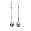 Aretes de calavera de plata esterlina S925 estilo punk oscuro nuevos aretes personalizados joyería nicho venta al por mayor caliente