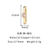 Espaciador de Cierre de Perlas de Doble Fila Chapado en Oro de 14K sobre Cobre con Incrustaciones de Circonitas Materiales para Joyería DIY Colgante Pulsera