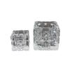 Candelabro de cristal xadrez criativo Abajur de cristal vaso para plantas pequenas copo de vidro quadrado Copo decoração de mesa para aromaterapia