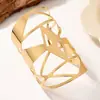 Pulsera cruzada europea y americana nueva moda geométrica hueca personalidad de nicho femenina creativa abierta Pulsera Diaria