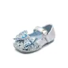Zapatos Bajos de Princesa para Niñas Verano 2025 Nuevos Suela Suave Super Brillantes Zapatos de Cristal para Niñas Bebé Zapatos de Vestir de Cuero Estilo Coreano