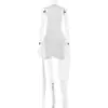 Vestido Nuevo de Primavera de Estilo Europeo y Americano Transfronterizo, Caliente Venta, Sexy y Elegante, Color Sólido, Cuello Redondo, Sin Mangas, Bodycon, Vestido Corto con Lazo