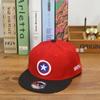 Gorra de Béisbol Infantil de Ala Plana con Logo del Escudo del Capitán América Mz3724 Gorra Benhui Adecuada para 1-4 Años Ala Grande