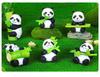 Micro Paisagem Criativa Fofa Bambu Panda Boneca Jardinagem DIY Chaveiro Decorações Acessórios Desktop Pequenos Enfeites