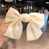 Estilo Japonês e Coreano Doce Sensação de Alta Qualidade Cetim Presilha de Cabelo com Laço Grande Elegante Estilo Internet Clipe Superior Cabeça de Princesa Clipe Bico de Pato