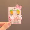 Clip para oreja para niños Nuevo estilo luminoso lindo caricatura agujero para la oreja Pendientes de princesa pendientes personalizados accesorios para pendientes de niña