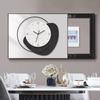 Nova Caixa de Medidor Elétrico Estilo Chinês Pintura Decorativa Moderna com Relógio para Cobrir o Quadro de Distribuição, Relógio de Parede Pintado, Estilo de Luxo Leve Personalização