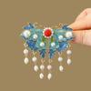 Clip de Garra de Borla de Mariposa de Perla de Diamante Hueco de Fairy Hollow Verano Horquilla de Metal para el Cabello para Mujer Parte Posterior de la Cabeza Recogido Horquilla Clip para Agarrar el Cabello