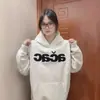 Moletom com Capuz Bordado de Letras Pesadas 2026 para Homens, Corte Solto, Forrado com Fleece, Espessado, Estilo Casal Outono e Inverno, Moletom de Marca Tendência