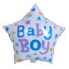 Globo de aluminio redondo de 18 pulgadas con forma de estrella de cinco puntas para niño, decoración para cumpleaños de un año