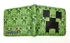 Carteira Dobrável Curta do Jogo Minecraft Steve Creeper Personalizada Criativa em Couro PU Carteira Masculina e Feminina