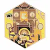 Broche de la Academia Mágica de Cine y Televisión Europea y Americana Insignia de Ilustración 3D Retro Teatro/Castillo/Laboratorio/Hogar Cálido