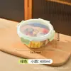 Lonchera de vidrio, tazón universal apto para microondas para oficinistas, apto para refrigerador, colorido, con tapa, resistente al calor, caja de almacenamiento engrosada