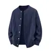 Cárdigan de estilo americano para hombre con cuello redondo, nuevo top de marca de moda otoño e invierno 2026, chaqueta de punto casual, ropa para hombre