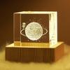 Adornos creativos de cristal con forma de corazón y forma de luna cuadrada, cubo de nube, luz nocturna, nubes de lluvia, sistema solar, regalo de cumpleaños para mujer.