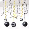 Amazon fiesta de cumpleaños 12 piezas adornos espirales de PVC 18 años 21 años 30 años 40 años decoración de cumpleaños adornos colgantes