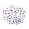 100/pacote acrílico oblato símbolo de cor contas soltas cor de fundo preto símbolo de cor contas soltas material para pulseira diy
