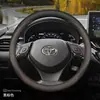 Adecuado para Cubierta de Volante Toyota Chr, Accesorios de Modificación Interior Yaris, Cubierta de Manija de Coche de Cuero Genuino Ultradelgada para Todas las Estaciones