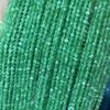 Cuentas de 4MM verde brillante ojo de gato corte ángulo cuentas redondas pequeñas Mimi cuentas finas Cuentas Facetadas Ojo de Gato