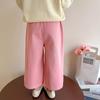 Pantalones Rectos para Niña Ropa de Otoño Pantalones Largos Elegantes para Bebé Pantalones Casuales de Algodón Estilo Lavado Primavera y Otoño