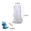 Desenho animado 3D tridimensional animal molde de silicone cola diy porco coelho cabaça gato da sorte bolsa resina enfeites