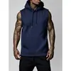 2026 Verano Transfronterizo para Hombre Chaleco con Capucha sin Mangas Casual Elegante Fitness Exterior Color Sólido Deportes Venta al por Mayor