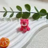 Oso fresa de resina tridimensional adornos de micro paisajismo para coche agujero zapatos flor pegamento de crema funda de teléfono móvil accesorios de parche DIY