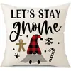 Juego de Fundas de Almohada Transfronterizas para Navidad Europea y Americana, Funda para Cojín de Sofá de Sala de Estar, Funda para Almohada de Cintura con Reno Papá Noel Árbol, Suministro de Fábrica