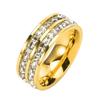 Design senso de luz luxo estrelas amantes anel de diamante feminino 18K não desbotamento titânio aço zircão anel lote geração cabelo