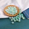 Cuentas de cristal agrietado de jade blanco de 10 mm, tipo palomitas de maíz, para pulsera, collar, material de video, accesorios hechos a mano